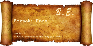 Bozsoki Enna névjegykártya